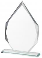 Glaspokal Malus Trophäe Award Auszeichnung aus Glas Höhe 14,5cm 