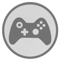 Emblem e-sport gaming Silber 25 mm 