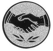 Emblem Handschlag Silber 25 mm 