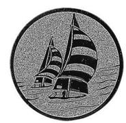Emblem Segeln Silber 50 mm 