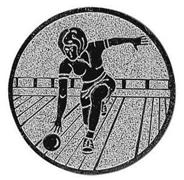 Emblem Bowling Kegeln Frauen Bronze 50 mm 