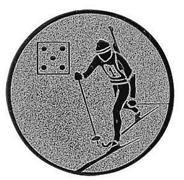 Emblem Biathlon Silber 50 mm 