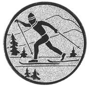 Emblem Ski Langlauf Silber 25 mm 