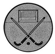 Emblem Feldhockey Silber 50 mm 