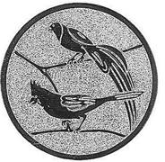 Emblem Fasan Silber 25 mm 