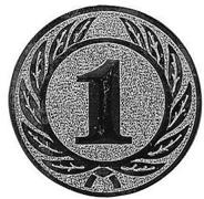 Emblem Platz 1 Silber 50 mm 