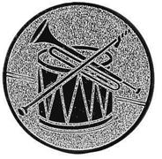 Emblem Fanfarenumzug Silber 25 mm 