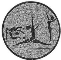 Emblem Rhythmische Sportgymnastik Silber 25 mm 