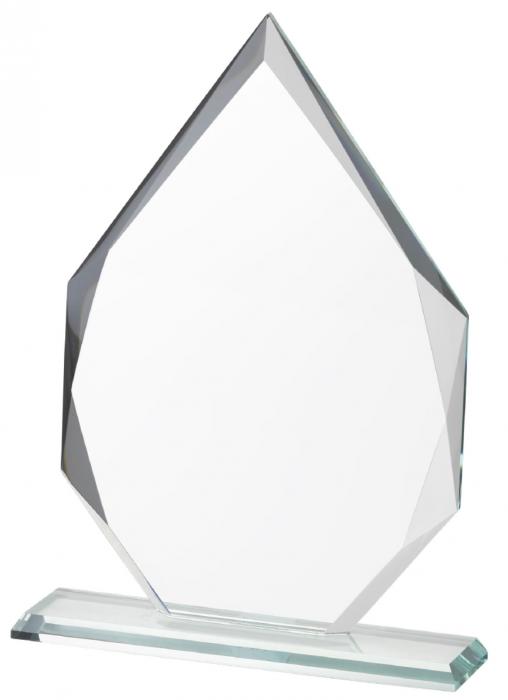 Glaspokal Pokal Glastrophäe blau in 3 Größen als Geschenk Dekoration etc 