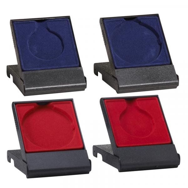 Medaille Etui Box Etui 50 mm blau
