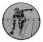 Emblem Bowling Kegeln Männer Silber 50 mm 