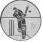Emblem Cricket Thorball Silber 25 mm 