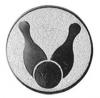 Emblem Bowling Silber 50 mm 