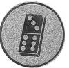 Emblem Domino Silber 25 mm 