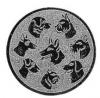 Emblem Hunde Silber 25 mm 