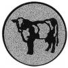 Emblem Kuh Silber 25 mm 